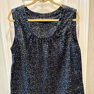 Talbots Blouse - Large - Black / Blue - NWOT